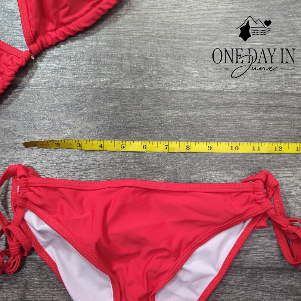 Charmleaks Halter Adjustable Triangle Ruched Biki… - image 2